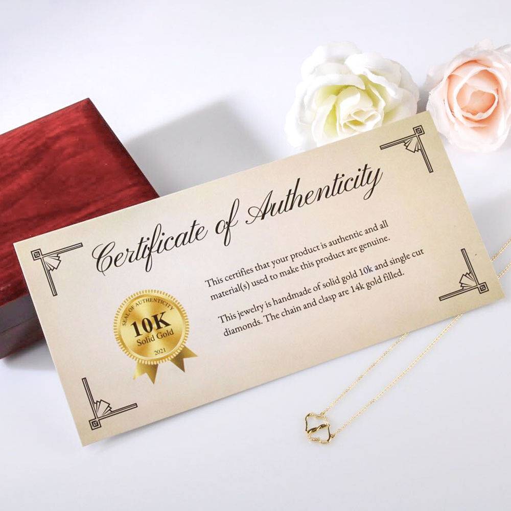 To My Daughter, You can Achieve Anything, 10K Gold and Diamond Interlocking Hearts Necklace