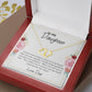 To My Daughter, You can Achieve Anything, 10K Gold and Diamond Interlocking Hearts Necklace