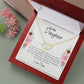To My Daughter, You can Achieve Anything, 10K Gold and Diamond Interlocking Hearts Necklace