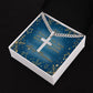 Merry Christmas Personalized Cross with Cuban Chain Necklace