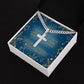 To My Husband Christmas Personalized Cross with Cuban Chain Necklace