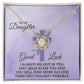 Daughter May Jesus Bless You, Faith Collection Love Knot Necklace