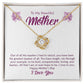 Beautiful Mother, Greatest Teacher Orchid Love Knot Necklace