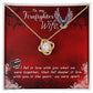 To My Firefighter Wife Love Knot Necklace