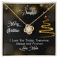 Merry Christmas to My Daughter Love, Mom Love Knot Necklace