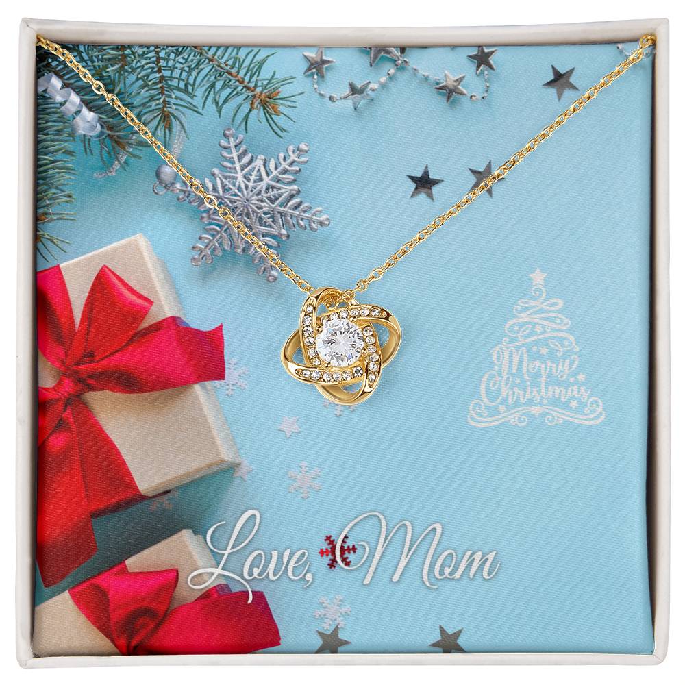 Merry Christmas! Love, Mom Love Knot Necklace