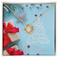 Merry Christmas, Love Mom, Card Love Knot Necklace