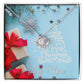 Merry Christmas, Love Mom, Card Love Knot Necklace