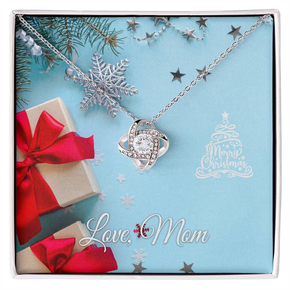 Merry Christmas! Love, Mom Love Knot Necklace