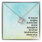 Strong and Courageous Daughter Faith Collection Love Knot Necklace