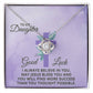 Daughter May Jesus Bless You, Faith Collection Love Knot Necklace