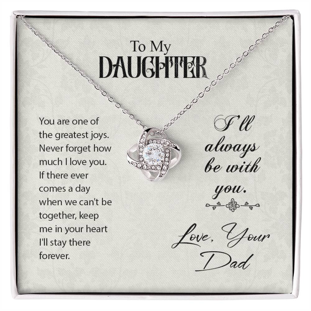 To My Daughter Loe Your Dad Love Knot Necklace