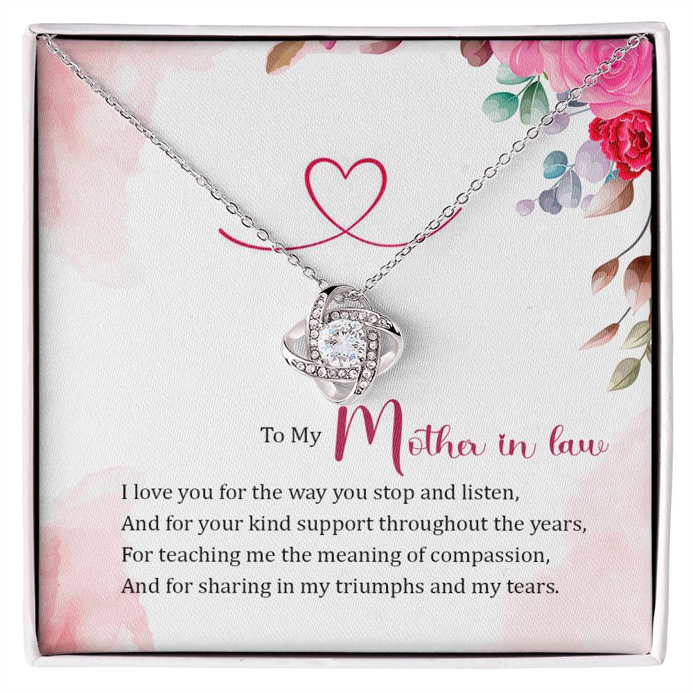 To My Mother in Law Love Knot Necklace