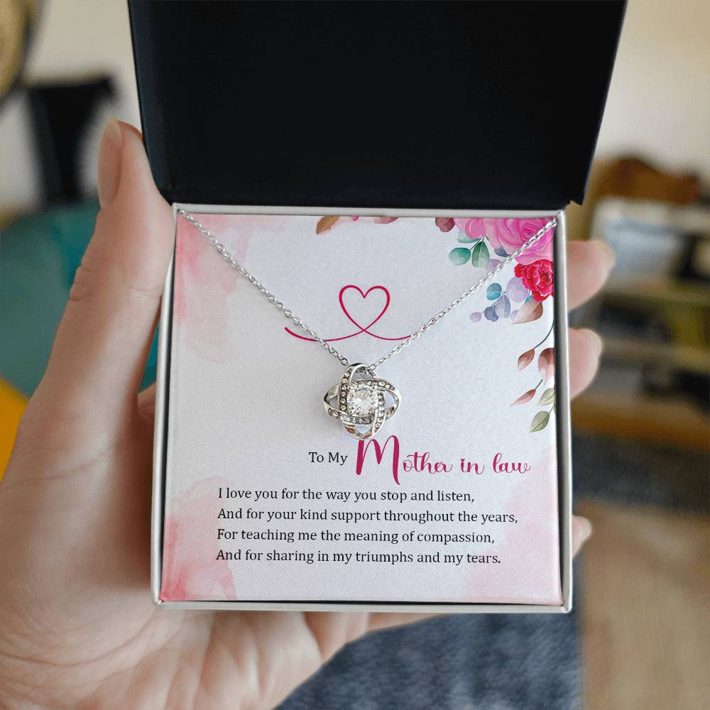 To My Mother in Law Love Knot Necklace