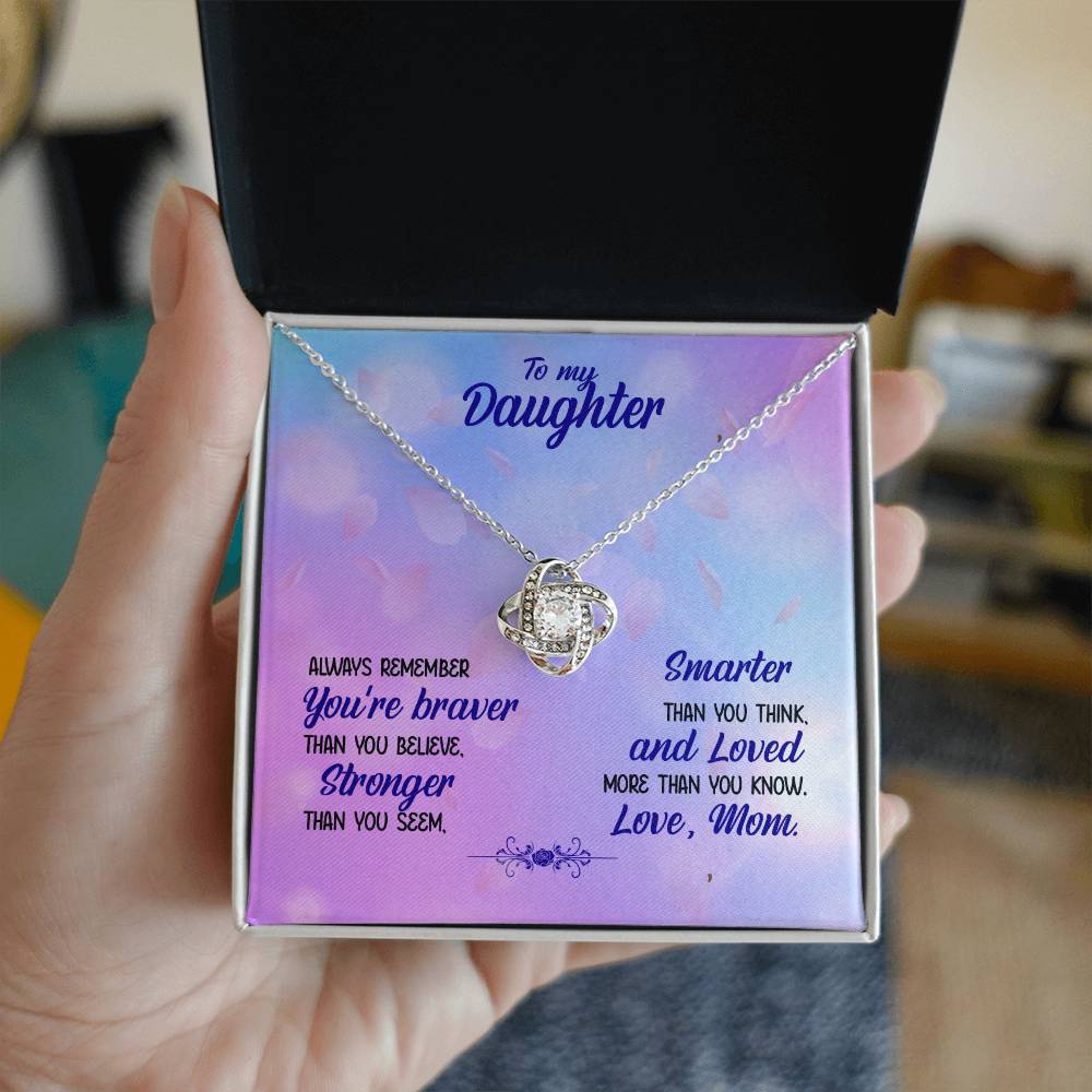 To My Daughter You Are... Love Knot Necklace
