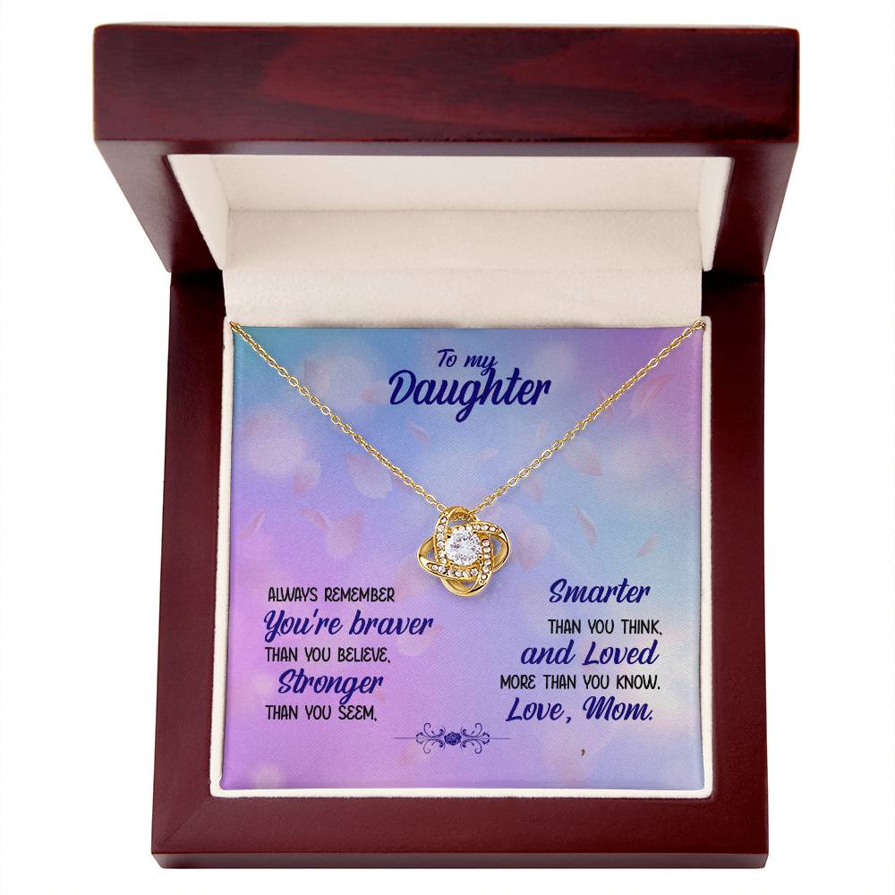 To My Daughter You Are... Love Knot Necklace