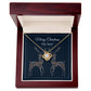 Merry Christmas My Deer, Perfect for Daughter, Mother, Son, Father, Husband, Wife, or Grandmother Love Knot Necklace