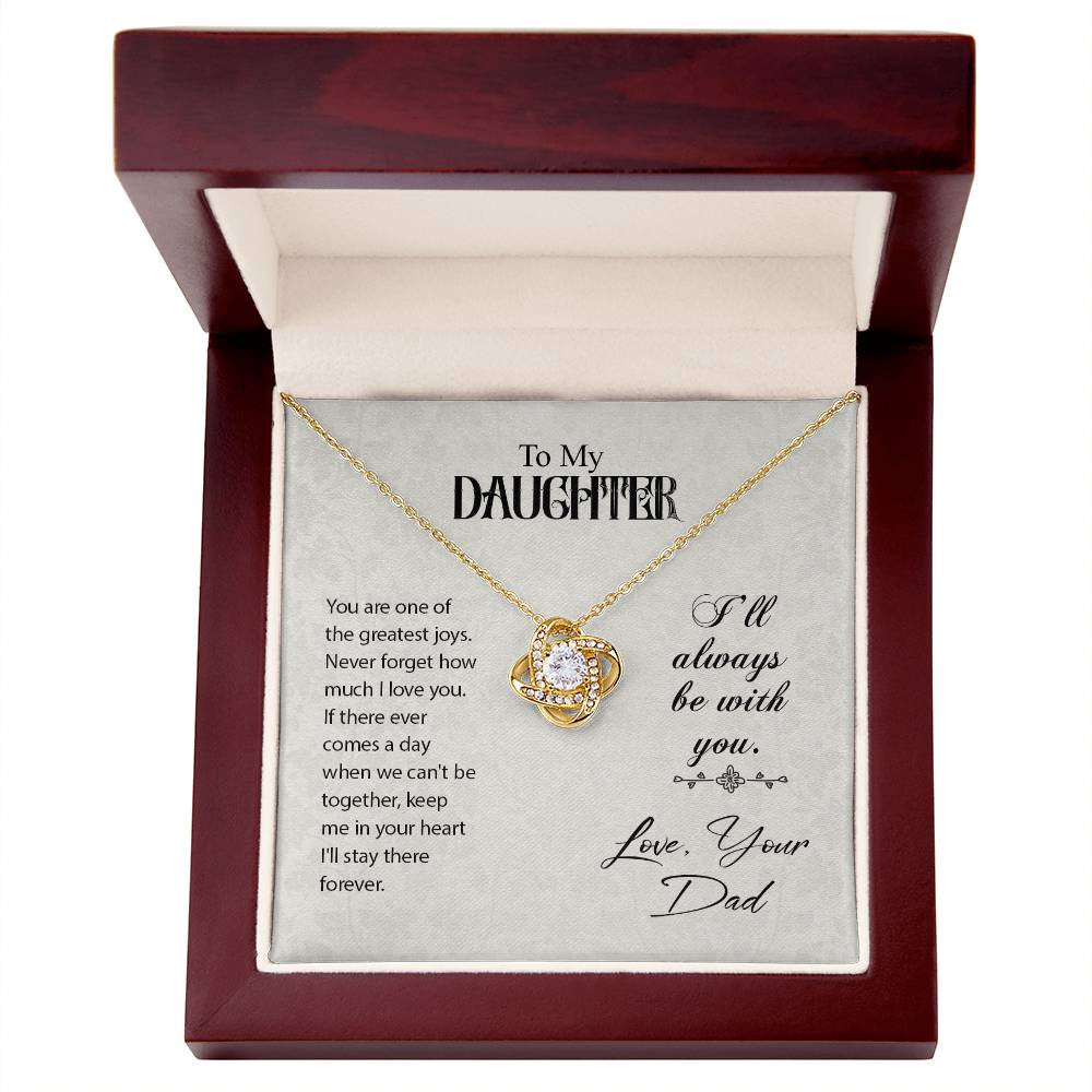 To My Daughter Loe Your Dad Love Knot Necklace