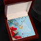 Merry Christmas, Love Mom, Card Love Knot Necklace