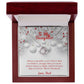 To my Daughter, Merry Christmas, Love, Dad Love Knot Necklace