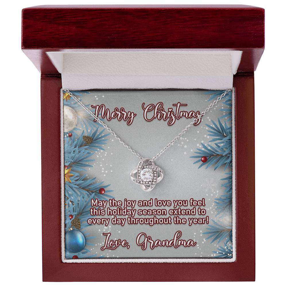 Merry Christmas! Love Grandma Love Knot Necklace