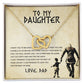 Daughter Aim for the Skies Interlocking Hearts Necklace