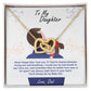 Daughter, My Baby Girl Never Forget Interlocking Hearts Necklace