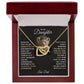 My Daughter Lion Cub Interlocking Hearts Necklace