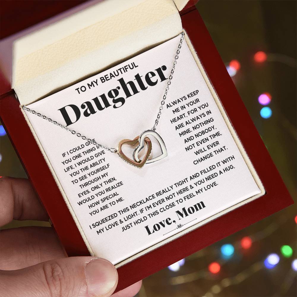 [Almost-Gone] My Everything - Beautiful Daughter  Interlocking Hearts Necklace