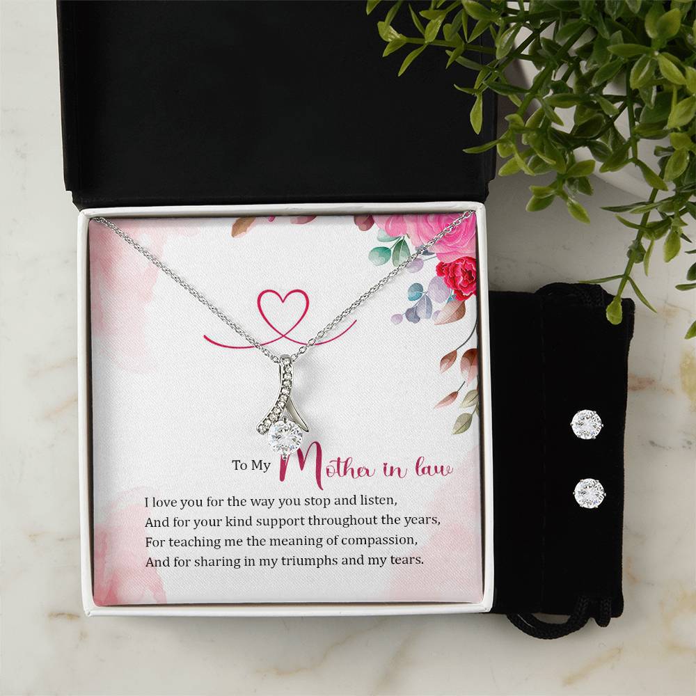 To My Mother in Law - Alluring Beauty Necklace and Earring Set