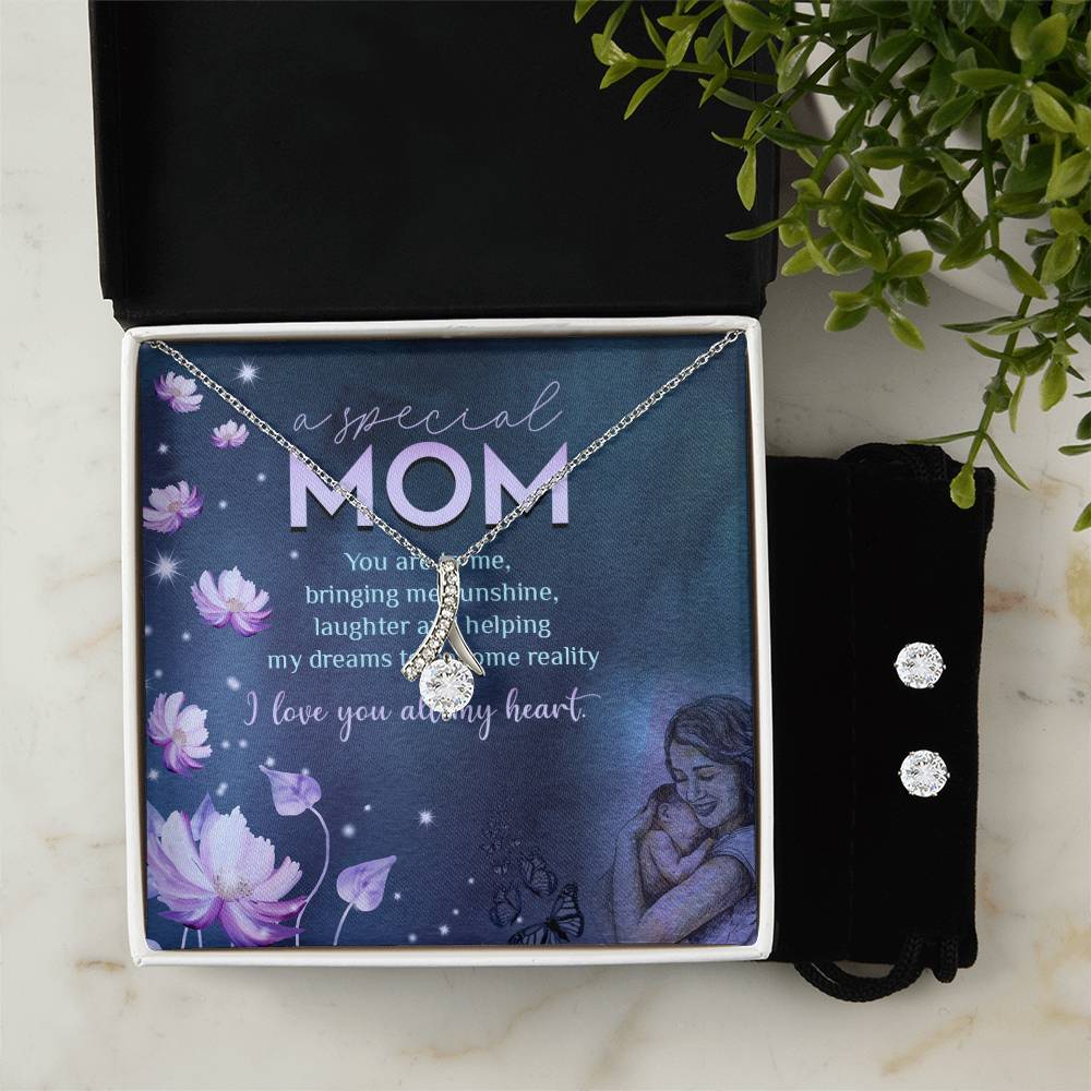 A Special Mom You Are to Me - Alluring Beauty Necklace and Earring Set