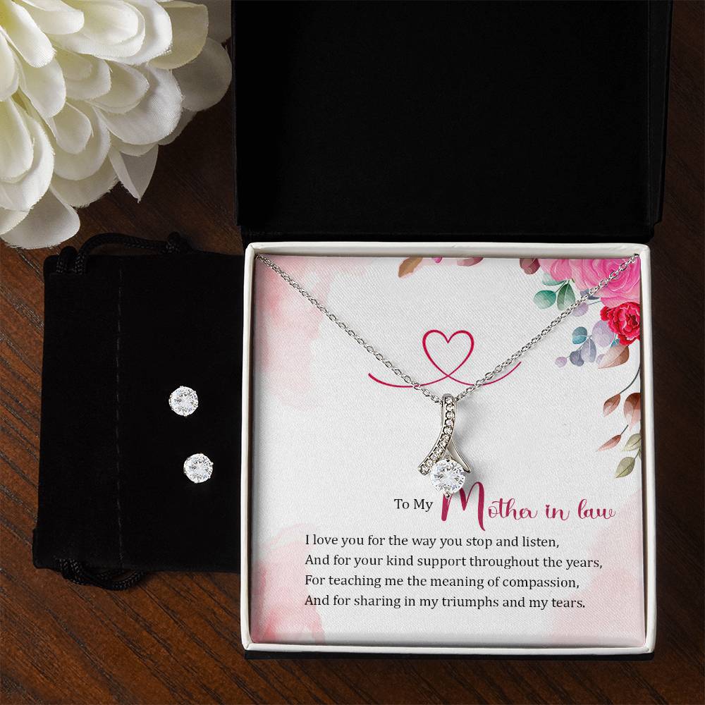To My Mother in Law - Alluring Beauty Necklace and Earring Set