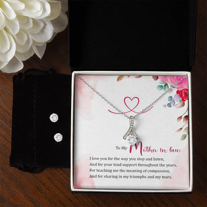 To My Mother in Law - Alluring Beauty Necklace and Earring Set
