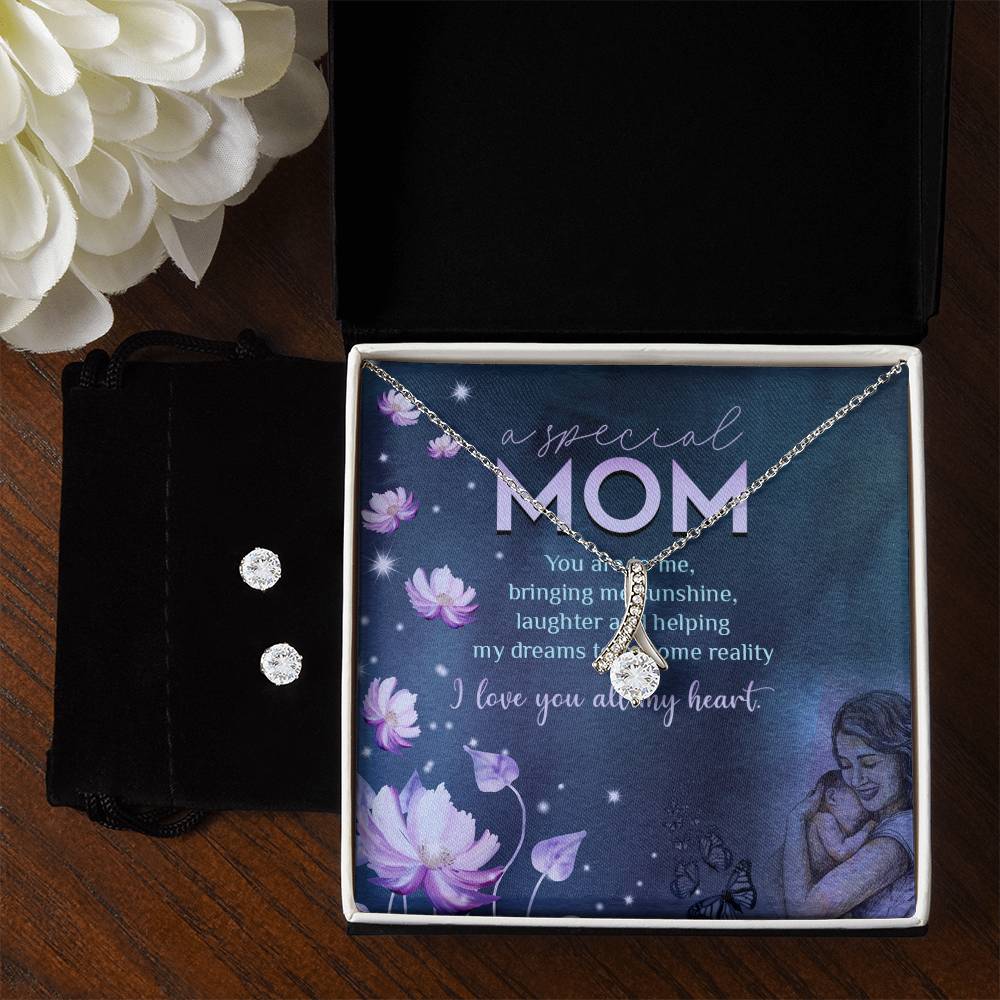 A Special Mom You Are to Me - Alluring Beauty Necklace and Earring Set