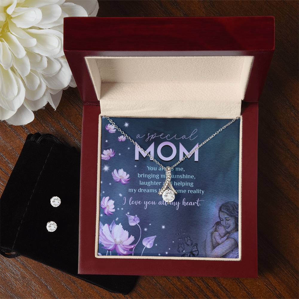 A Special Mom You Are to Me - Alluring Beauty Necklace and Earring Set