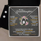 To My Granddaughter, Hold This Tight To Feel My Love - Forever Love Heart Necklace and Earring Set