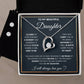 To My Daughter, I Will Always Carry You In My Heart - Forever Love Heart Necklace and Earring Set