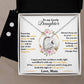 To My Lovely Daughter, Hold This Tight To Feel My Love - Forever Love Heart Necklace and Earring Set