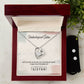 To My Unbiological Sister, Thank You - Forever Love Heart Necklace and Earring Set