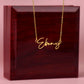 To My Daughter - love more than you know Personalized Signature Name Necklace