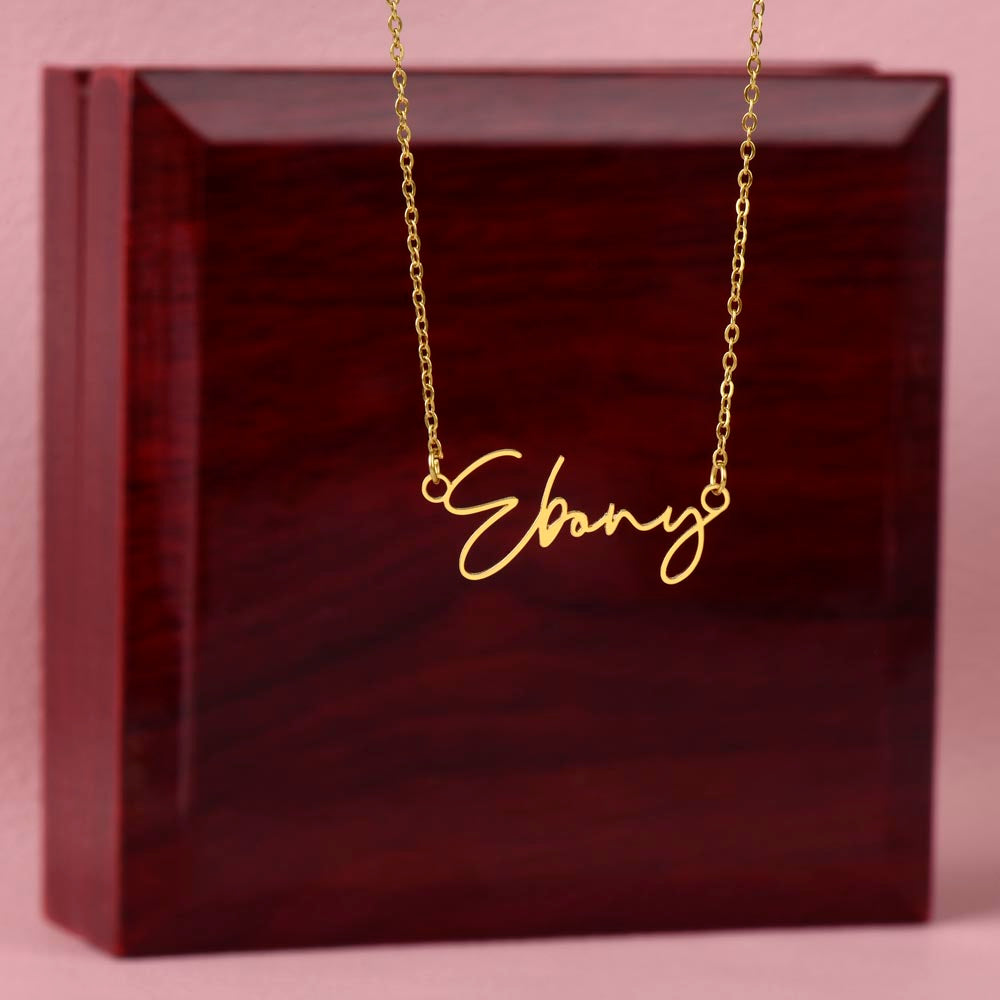 To My Daughter - love more than you know Personalized Signature Name Necklace
