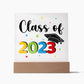 Acrylic Square Design_Graduation-Class of 2023 -  LED Base Available