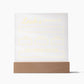 First day of School - Acrylic Square LED Base Available