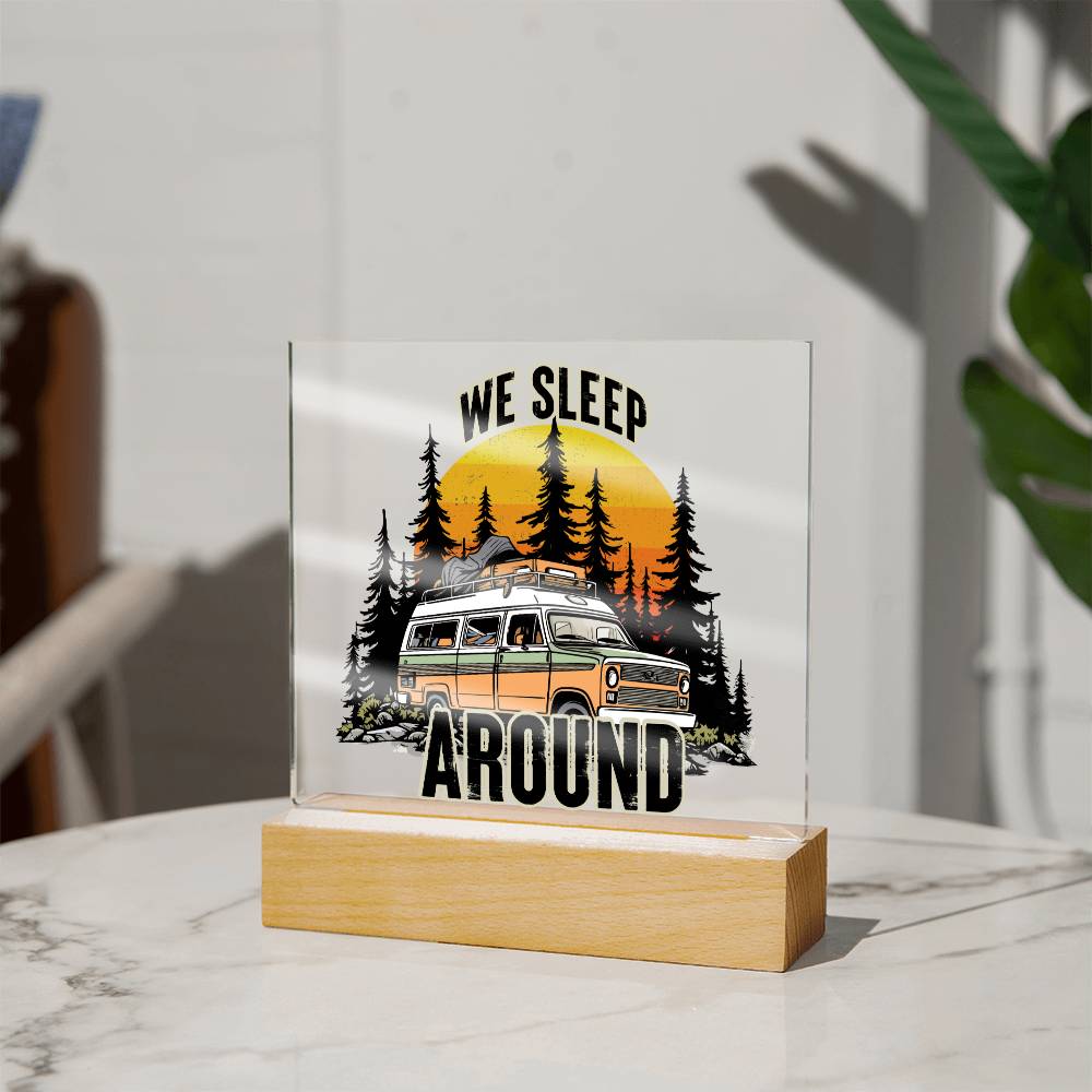 Acrylic Square Design_Camping(2) - Acrylic Square LED Base Available