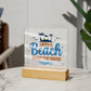 Acrylic Square Design_Beach Waves -Acrylic Square LED Base Available