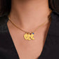 Mom, Though distance may separate us, Baby foot name engraved charm necklace with birthstones