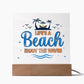 Acrylic Square Design_Beach Waves -Acrylic Square LED Base Available