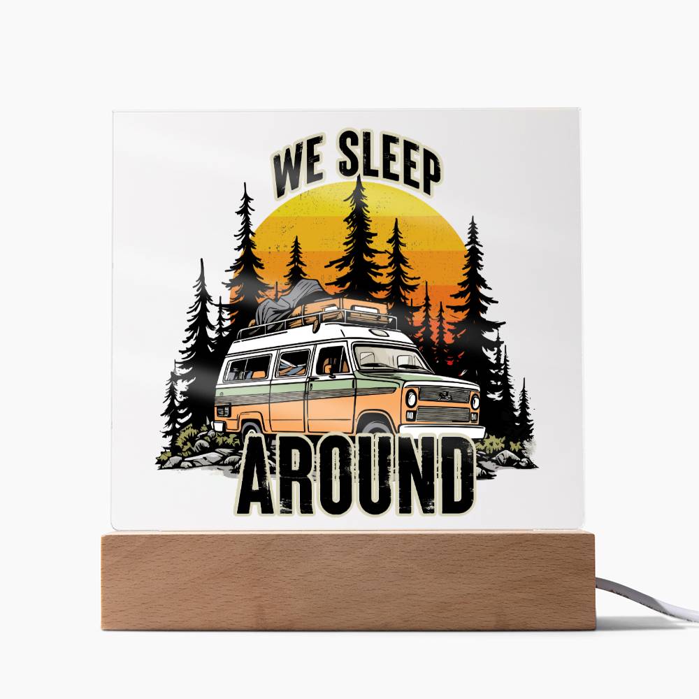 Acrylic Square Design_Camping(2) - Acrylic Square LED Base Available
