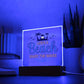 Acrylic Square Design_Beach Waves -Acrylic Square LED Base Available