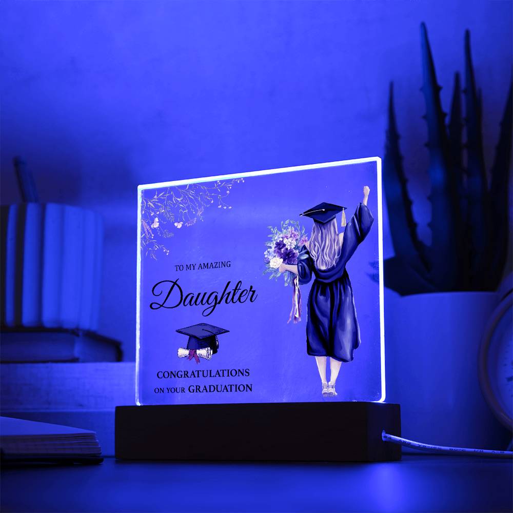 Acrylic Square Design_Daughter-Graduation(1) - LED Base Available